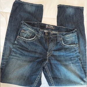 Silver Jeans Co Gordie | Dark Blue Relaxed Fit Straight Leg Jeans